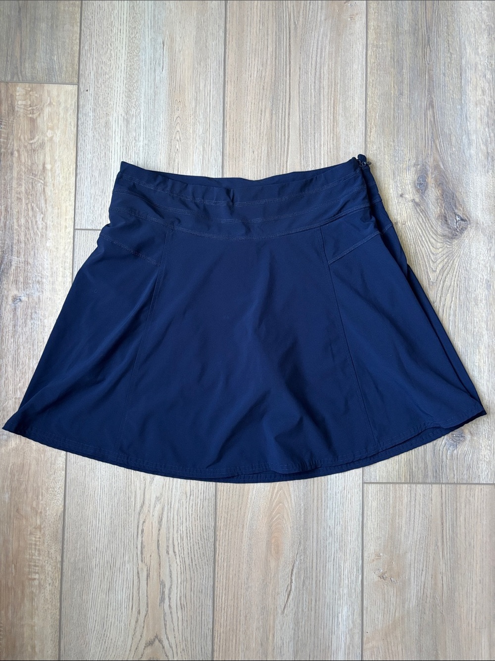 Athleta Navy Blue All Day Side Zip Skort SZ 10 Clean Minimalist Sporty Gorpcore